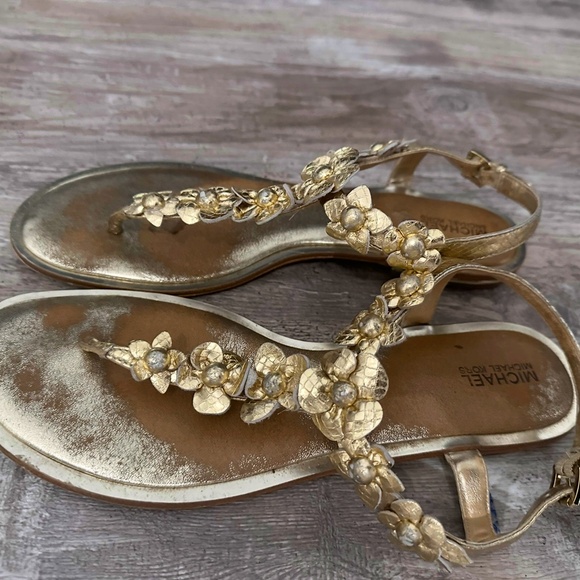 Michael Kors Gold Summer Sandals - Picture 5 of 5